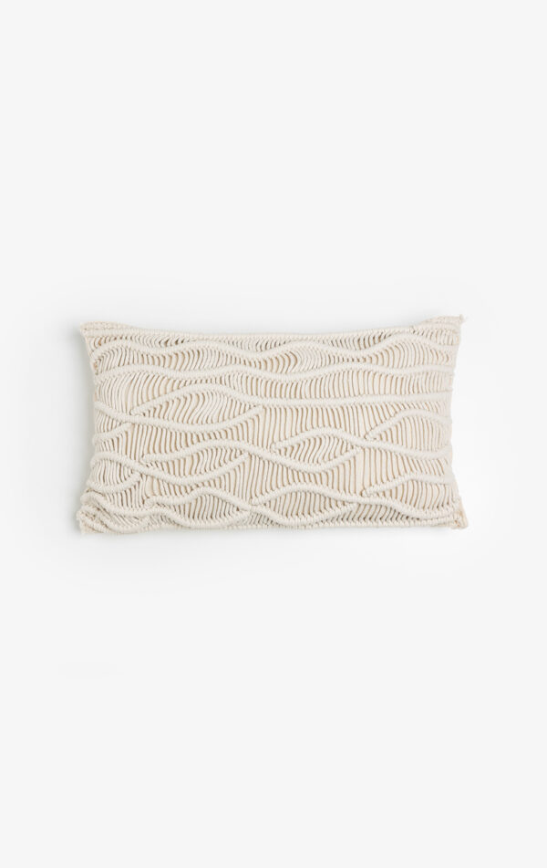 KRISHA ΔΙΑΚΟΣΜΗΤΙΚΟ ΜΑΞΙΛΑΡΙ MACRAME 30x50cm ΒΑΜΒΑΚΙ IVORY POLYESTER 029117 - Image 6