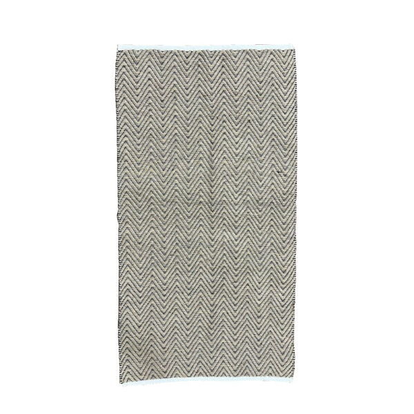 UMA ΧΑΛΙ ΔΙΑΔΡΟΜΟΥ 70x140cm ΓΙΟΥΤΑ ΜΠΕΖ ΜΑΥΡΟ ΒΑΜΒΑΚΙ 029156 - Image 2