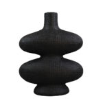 RANDI ΒΑΖΟ 32x15x39cm POLYRESIN ΜΑΥΡΟ 029651 - Image 4