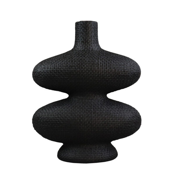 RANDI ΒΑΖΟ 32x15x39cm POLYRESIN ΜΑΥΡΟ 029651 - Image 4