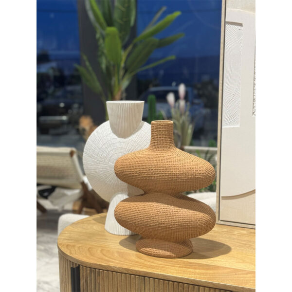 RANDI ΒΑΖΟ 32x15x39cm POLYRESIN TERRACOTTA 029652 - Image 6