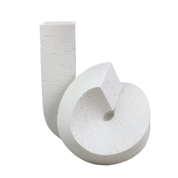 GORM ΒΑΖΟ 21x19x25cm POLYRESIN ΛΕΥΚΟ 029653 - Image 2