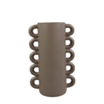 THYRA ΒΑΖΟ 16x10x25cm POLYRESIN ΓΚΡΙ 029660 - Image 2