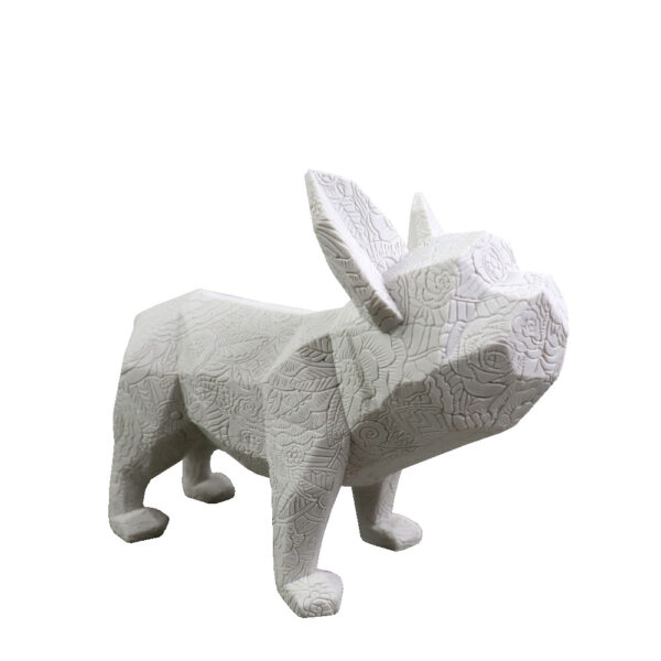 MONTY A ΔΙΑΚΟΣΜΗΤΙΚΟ ΣΚΥΛΟΣ 23x12x18cm POLYRESIN ΛΕΥΚΟ 029691 - Image 3