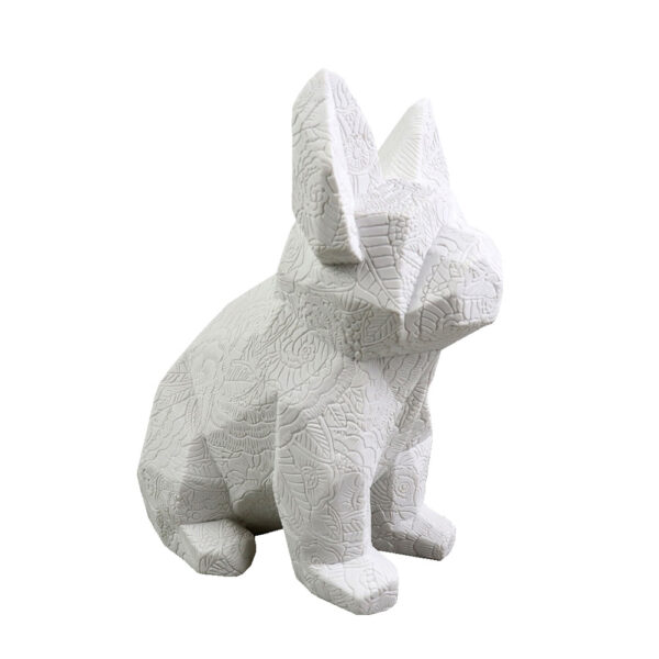 MONTY B ΔΙΑΚΟΣΜΗΤΙΚΟ ΣΚΥΛΟΣ 18x12x22cm POLYRESIN ΛΕΥΚΟ 029692 - Image 3