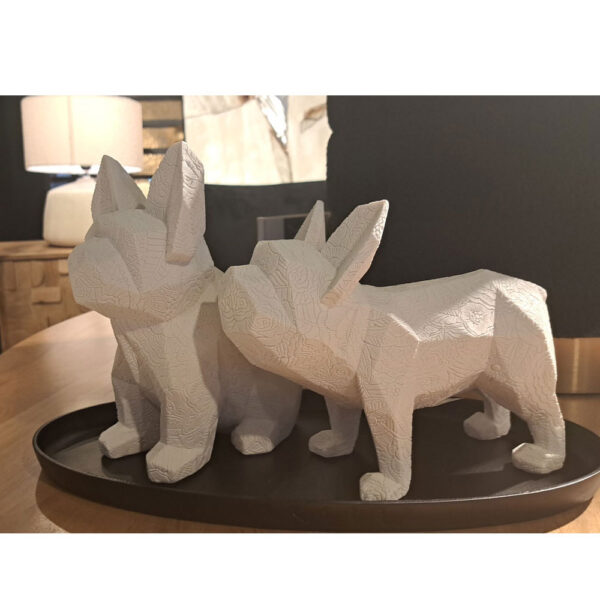 MONTY B ΔΙΑΚΟΣΜΗΤΙΚΟ ΣΚΥΛΟΣ 18x12x22cm POLYRESIN ΛΕΥΚΟ 029692 - Image 4