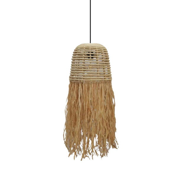 CUBA ΦΩΤΙΣΤΙΚΟ ΟΡΟΦΗΣ 30x30x71cm RATTAN ΦΥΣΙΚΟ 029708 - Image 2