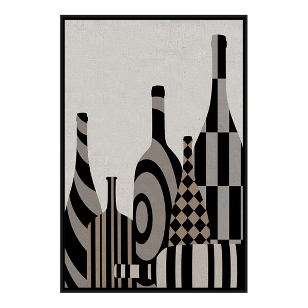ART BOTTLES ΠΙΝΑΚΑΣ ΔΙΑΚΟΣΜΗΣΗΣ 83x123x4cm ΚΑΜΒΑΣ ΠΟΛΥΧΡΩΜΟ ΞΥΛΟ ΜΑΥΡΟ 029728 - Image 3
