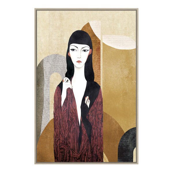 JAPANESE BEAUTY ΠΙΝΑΚΑΣ ΔΙΑΚΟΣΜΗΣΗΣ 83x123x4cm ΚΑΜΒΑΣ ΠΟΛΥΧΡΩΜΟ ΞΥΛΟ ΦΥΣΙΚΟ 029731 - Image 3