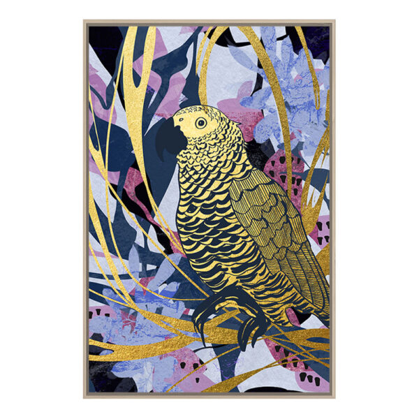 TROPICAL PARROT ΠΙΝΑΚΑΣ ΔΙΑΚΟΣΜΗΣΗΣ 83x123x4cm ΚΑΜΒΑΣ ΠΟΛΥΧΡΩΜΟ ΞΥΛΟ ΦΥΣΙΚΟ 029763 - Image 3