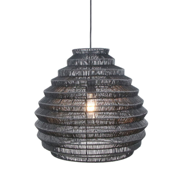 SOLEIL ΦΩΤΙΣΤΙΚΟ ΟΡΟΦΗΣ 49x49x45cm ΜΕΤΑΛΛΟ ΜΑΥΡΟ ΣΧΟΙΝΙ 029794 - Image 2