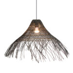 MEDUSE ΦΩΤΙΣΤΙΚΟ ΟΡΟΦΗΣ 75x75x26cm ΜΕΤΑΛΛΟ ΜΑΥΡΟ RATTAN 029795 - Image 2