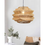 BAMBUSA ΦΩΤΙΣΤΙΚΟ ΟΡΟΦΗΣ 48x48x32cm ΜΕΤΑΛΛΟ ΦΥΣΙΚΟ ΣΧΟΙΝΙ 029801 - Image 4