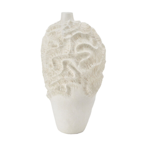 CORALLI ΒΑΖΟ 22x23x42cm POLYRESIN ΛΕΥΚΟ 029935 - Image 3