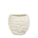 ISIS ΒΑΖΟ 32x32x29cm STONEWARE ΜΠΕΖ 029962 - Image 2