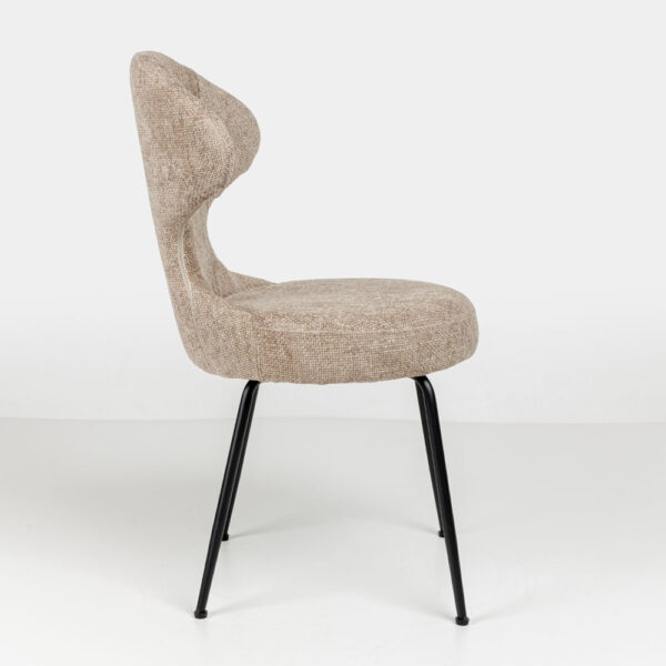 FUNGO ΚΑΡΕΚΛΑ BEIGE ΜΑΥΡΟ 56x57x90cm 03-1162 - Image 3