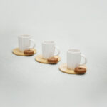 CACTUS ΚΟΥΠΑ ESPRESSO SET 6ΤΜΧ 32x28x7cm ΠΟΡΣΕΛΑΝΗ ΛΕΥΚΟ ΦΥΣΙΚΟ BAMBOO 030001 - Image 5