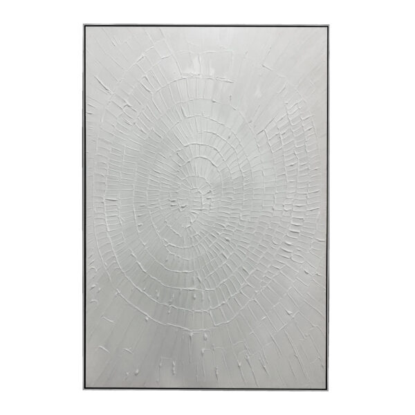 WHITE FINGERPRINTS ΠΙΝΑΚΑΣ ΔΙΑΚΟΣΜΗΣΗΣ 80x120x4cm ΚΑΜΒΑΣ ΛΕΥΚΟ ΑΣΗΜΙ 030067 - Image 2