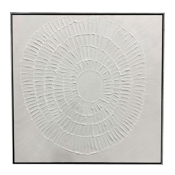 WHITE FINGERPRINTS ΠΙΝΑΚΑΣ ΔΙΑΚΟΣΜΗΣΗΣ 80x80x4cm ΚΑΜΒΑΣ ΛΕΥΚΟ ΑΣΗΜΙ 030068 - Image 2