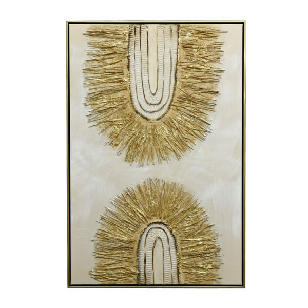 BOHO ART ΠΙΝΑΚΑΣ ΔΙΑΚΟΣΜΗΣΗΣ 60x90x4cm ΚΑΜΒΑΣ ΠΟΛΥΧΡΩΜΟ ΧΡΥΣΟ 030073 - Image 2