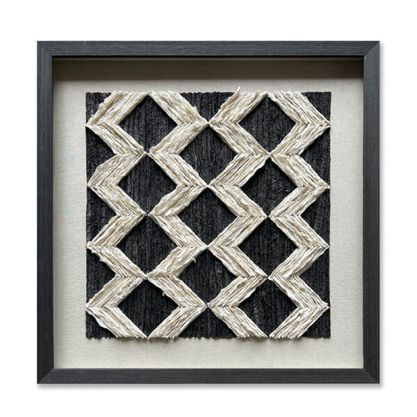 EARTH CRAFT ΠΙΝΑΚΑΣ ΔΙΑΚΟΣΜΗΣΗΣ 60x60x4cm ΧΑΡΤΙ ΜΑΥΡΟ ΜΠΕΖ ΓΥΑΛΙ ΜΑΥΡΟ 030445 - Image 3