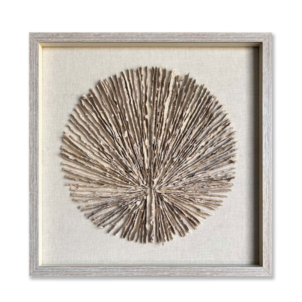 PURE EARTH ΠΙΝΑΚΑΣ ΔΙΑΚΟΣΜΗΣΗΣ 60x60x4cm ΧΑΡΤΙ ΜΠΕΖ ΓΥΑΛΙ ΦΥΣΙΚΟ 030450 - Image 3