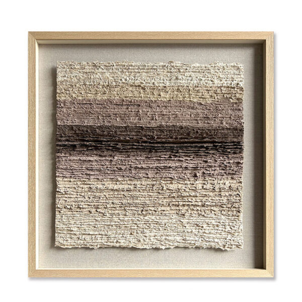 EARTHSCAPE SQUARE ΠΙΝΑΚΑΣ ΔΙΑΚΟΣΜΗΣΗΣ 80x80x4cm ΧΑΡΤΙ ΜΠΕΖ ΚΑΦΕ ΓΥΑΛΙ ΦΥΣΙΚΟ 030452 - Image 3