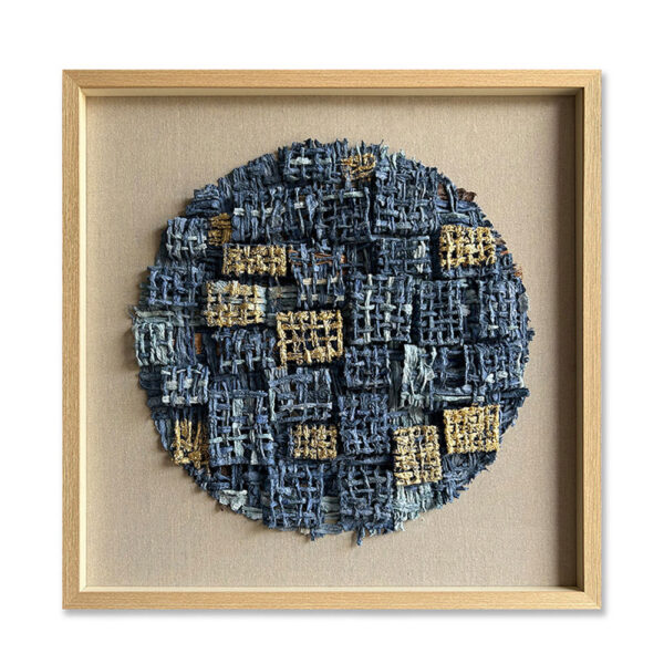 AZURE WORLD ΠΙΝΑΚΑΣ ΔΙΑΚΟΣΜΗΣΗΣ 80x80x4cm ΧΑΡΤΙ ΜΠΕΖ ΜΠΛΕ ΓΥΑΛΙ ΦΥΣΙΚΟ 030454 - Image 3