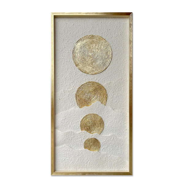 PURE BLISS ΠΙΝΑΚΑΣ ΔΙΑΚΟΣΜΗΣΗΣ 50x100x3cm ΧΑΡΤΙ ΧΡΥΣΟ ΛΕΥΚΟ ΓΥΑΛΙ ΧΡΥΣΟ 030459 - Image 3