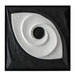 VISION ΠΙΝΑΚΑΣ ΔΙΑΚΟΣΜΗΣΗΣ 60x60x5cm ΚΑΜΒΑΣ ΜΑΥΡΟ ΛΕΥΚΟ ΞΥΛΟ ΜΑΥΡΟ 030511 - Image 2