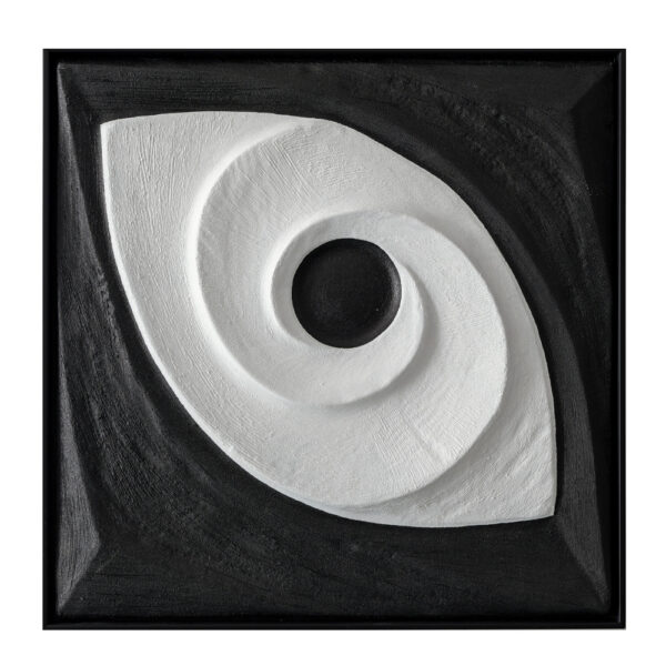 VISION ΠΙΝΑΚΑΣ ΔΙΑΚΟΣΜΗΣΗΣ 60x60x5cm ΚΑΜΒΑΣ ΜΑΥΡΟ ΛΕΥΚΟ ΞΥΛΟ ΜΑΥΡΟ 030511 - Image 2