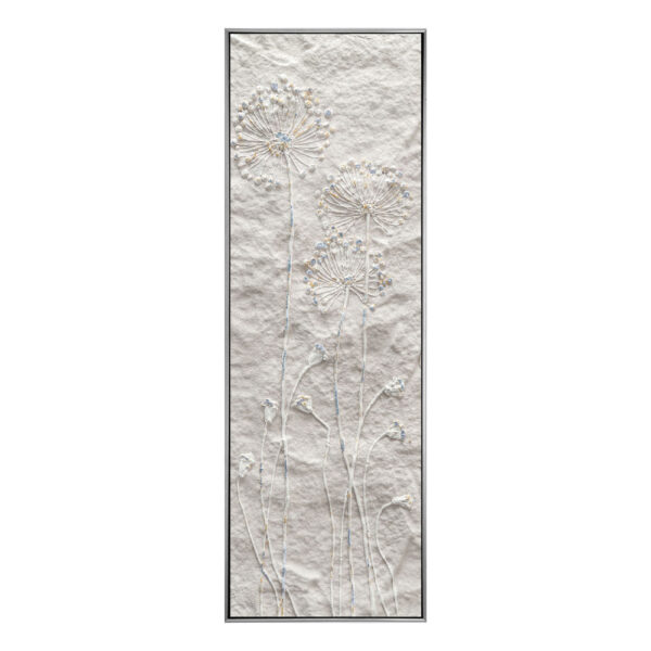 BREATH OF ART ΠΙΝΑΚΑΣ ΔΙΑΚΟΣΜΗΣΗΣ 40x120x4cm ΚΑΜΒΑΣ ΜΠΕΖ ΧΡΥΣΟ ΞΥΛΟ 030513 - Image 2