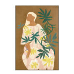 FLOWER LADY ΠΙΝΑΚΑΣ ΔΙΑΚΟΣΜΗΣΗΣ 60x90x5cm ΚΑΜΒΑΣ ΠΟΛΥΧΡΩΜΟ ΞΥΛΟ ΦΥΣΙΚΟ 030530 - Image 2