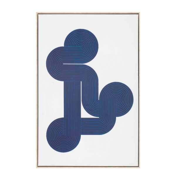 ILLUSION ΠΙΝΑΚΑΣ ΔΙΑΚΟΣΜΗΣΗΣ 60x90x5cm ΚΑΜΒΑΣ ΛΕΥΚΟ ΜΠΛΕ ΞΥΛΟ ΦΥΣΙΚΟ 030594 - Image 2