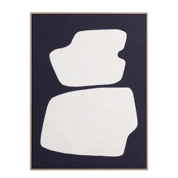 BOUNDLESS ART ΠΙΝΑΚΑΣ ΔΙΑΚΟΣΜΗΣΗΣ 60x80x5cm ΛΙΝΟ ΜΑΥΡΟ ΛΕΥΚΟ ΞΥΛΟ ΦΥΣΙΚΟ 030595 - Image 2