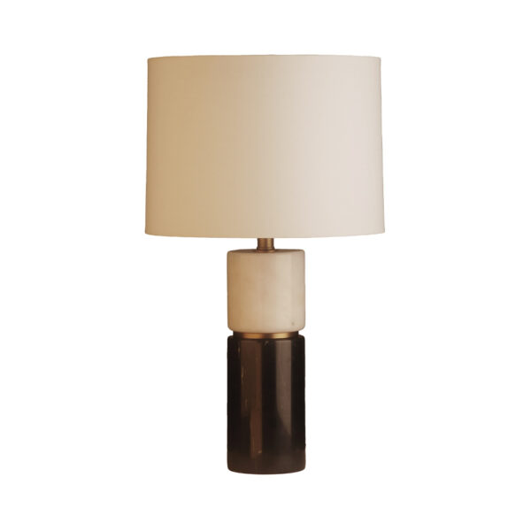TENLEY ΦΩΤΙΣΤΙΚΟ ΕΠΙΤΡΑΠΕΖΙΟ 38x38x62cm ΜΑΡΜΑΡΟ ΜΑΥΡΟ ΛΕΥΚΟ ΧΡΥΣΟ ΛΙΝΟ ΛΕΥΚΟ 030636 - Image 3