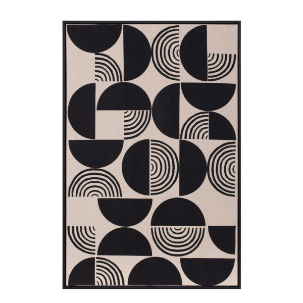 POSITIVE VIBES ΠΙΝΑΚΑΣ ΔΙΑΚΟΣΜΗΣΗΣ 60x90x4cm ΛΙΝΟ ΛΕΥΚΟ ΜΑΥΡΟ ΞΥΛΟ ΜΑΥΡΟ 030656 - Image 3