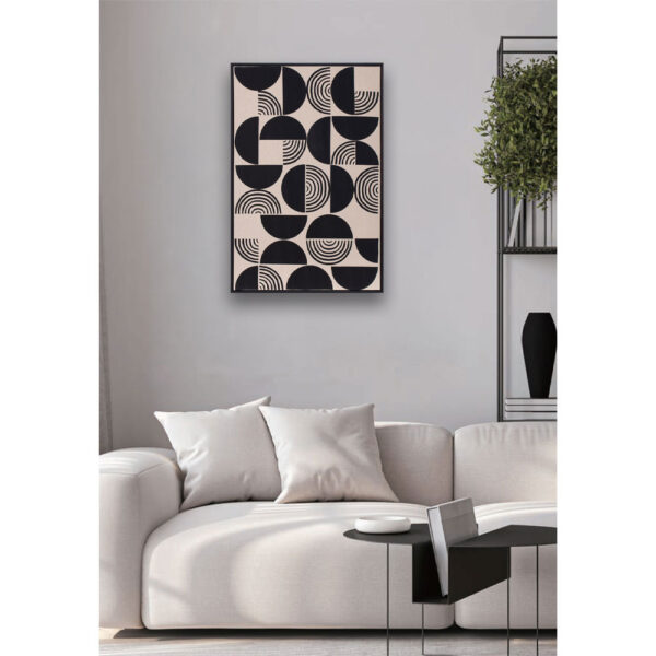POSITIVE VIBES ΠΙΝΑΚΑΣ ΔΙΑΚΟΣΜΗΣΗΣ 60x90x4cm ΛΙΝΟ ΛΕΥΚΟ ΜΑΥΡΟ ΞΥΛΟ ΜΑΥΡΟ 030656 - Image 4