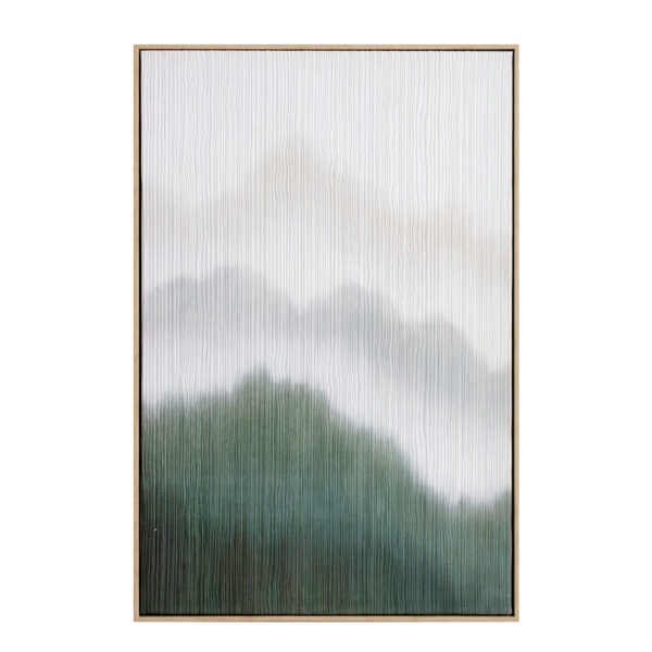 LOST IN NATURE ΠΙΝΑΚΑΣ ΔΙΑΚΟΣΜΗΣΗΣ 60x90x5cm ΚΑΜΒΑΣ ΛΕΥΚΟ ΠΡΑΣΙΝΟ ΞΥΛΟ ΦΥΣΙΚΟ 030662 - Image 3