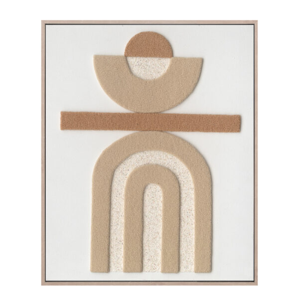 BOHO BALANCE ΠΙΝΑΚΑΣ ΔΙΑΚΟΣΜΗΣΗΣ 80x100x5cm ΚΑΜΒΑΣ ΜΠΕΖ TERRACOTTA ΞΥΛΟ ΦΥΣΙΚΟ 030667 - Image 3