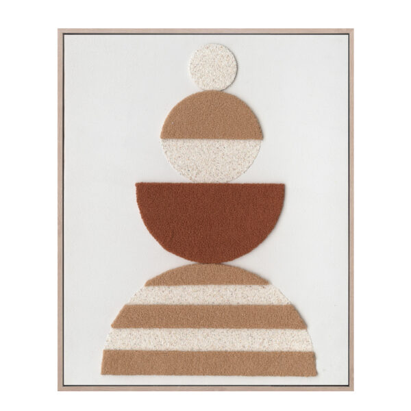 BOHO BALANCE ΠΙΝΑΚΑΣ ΔΙΑΚΟΣΜΗΣΗΣ 80x100x5cm ΚΑΜΒΑΣ TERRACOTTA ΜΠΕΖ ΞΥΛΟ ΦΥΣΙΚΟ 030668 - Image 3