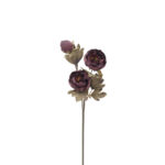 PEONY ΛΟΥΛΟΥΔΙ ΤΕΧΝΗΤΟ 65cm ΥΦΑΣΜΑ ΜΩΒ ΠΡΑΣΙΝΟ PVC 030755 - Image 2