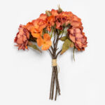 PEONY ΛΟΥΛΟΥΔΙ ΤΕΧΝΗΤΟ ΜΠΟΥΚΕΤΟ 30cm ΥΦΑΣΜΑ ΣΟΜΟΝ ΜΠΟΡΝΤΩ ΠΡΑΣΙΝΟ PVC 030760 - Image 4