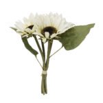 SUNFLOWER ΛΟΥΛΟΥΔΙ ΤΕΧΝΗΤΟ ΜΠΟΥΚΕΤΟ 31cm ΥΦΑΣΜΑ ΜΠΕΖ ΠΡΑΣΙΝΟ PVC 030768 - Image 3