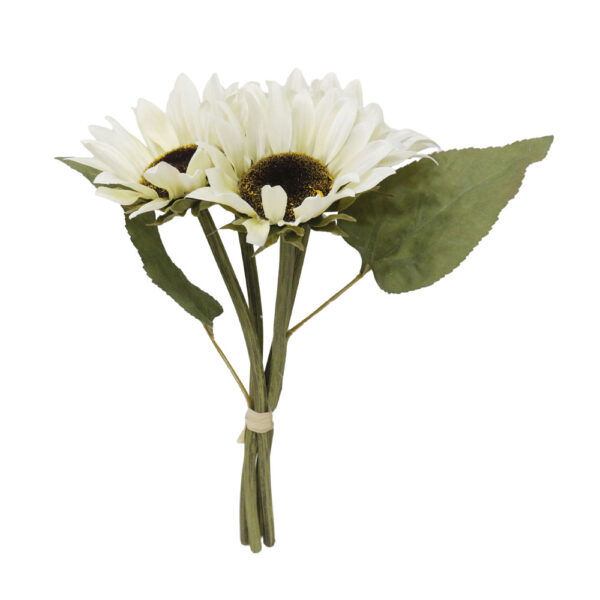 SUNFLOWER ΛΟΥΛΟΥΔΙ ΤΕΧΝΗΤΟ ΜΠΟΥΚΕΤΟ 31cm ΥΦΑΣΜΑ ΜΠΕΖ ΠΡΑΣΙΝΟ PVC 030768 - Image 3