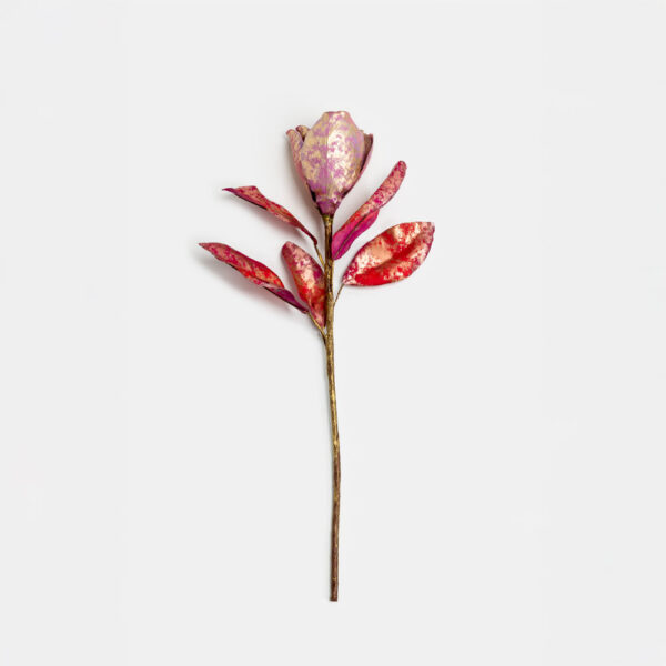 MAGNOLIA ΛΟΥΛΟΥΔΙ ΤΕΧΝΗΤΟ 58cm ΥΦΑΣΜΑ ΜΠΟΡΝΤΩ ΧΡΥΣΟ PVC 030775 - Image 4