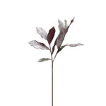 MAGNOLIA LEAVES ΚΛΑΔΙ ΤΕΧΝΗΤΟ 78cm ΥΦΑΣΜΑ ΑΣΗΜΙ ΜΠΟΡΝΤΩ PVC 030780 - Image 3
