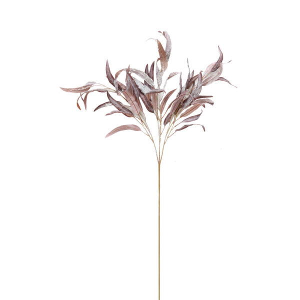 EUCALYPTUS LEAVES ΚΛΑΔΙ ΤΕΧΝΗΤΟ 101cm ΥΦΑΣΜΑ ΜΩΒ ΓΚΡΙ PVC 030794 - Image 2