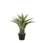 AGAVE ΦΥΤΟ ΤΕΧΝΗΤΟ ΣΕ ΓΛΑΣΤΡΑ 55cm PVC ΠΡΑΣΙΝΟ ΜΑΥΡΟ ΤΣΙΜΕΝΤΟ 030827 - Image 2