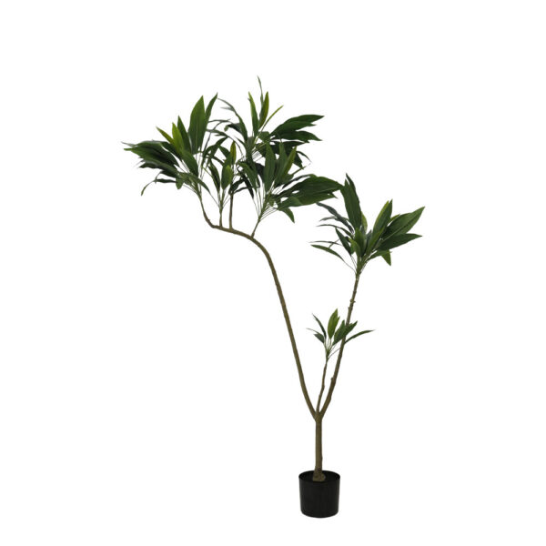 THIN IRON ΔΕΝΤΡΟ ΤΕΧΝΗΤΟ ΣΕ ΓΛΑΣΤΡΑ 160cm PVC ΠΡΑΣΙΝΟ ΜΑΥΡΟ ΤΣΙΜΕΝΤΟ 030844 - Image 2